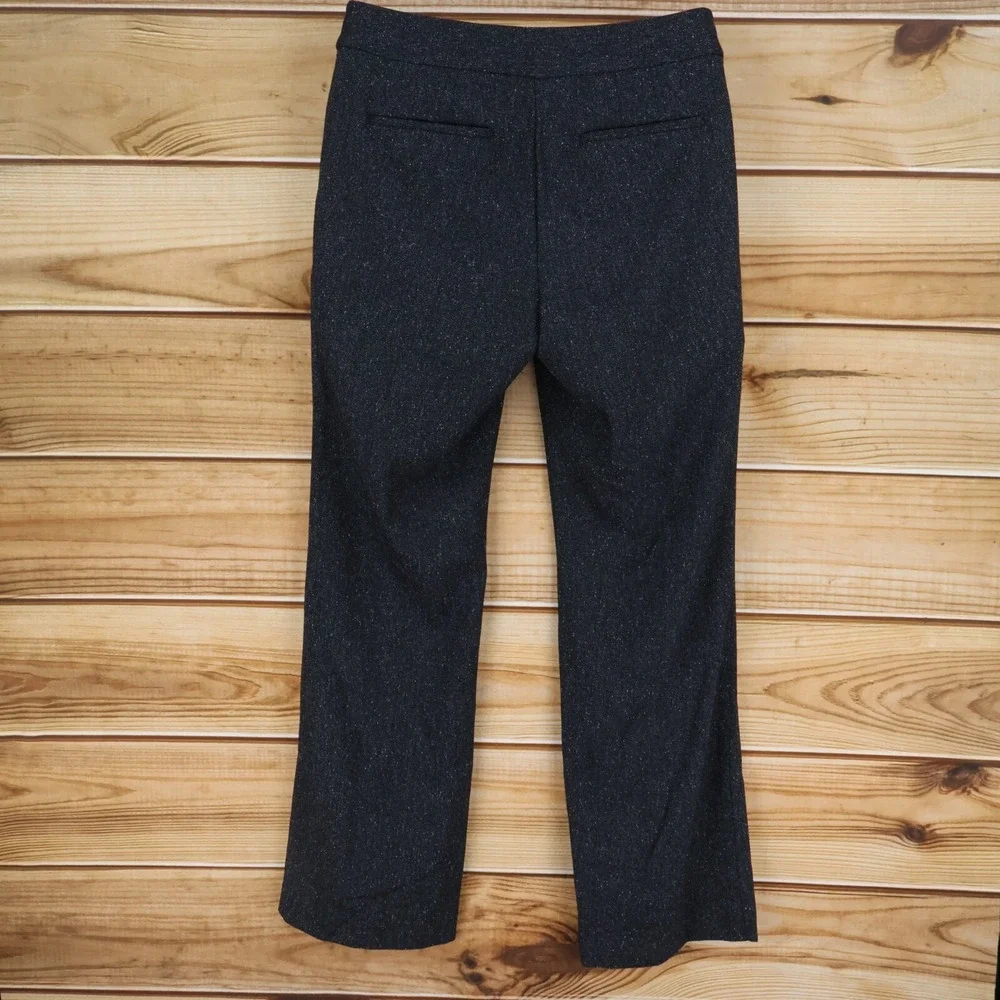Ann Taylor Dress Pants Womens 8 Gray‎ Heathered Pockets Mid Rise Business Career